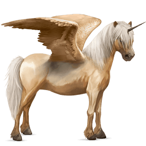winged unicorn pony  roan