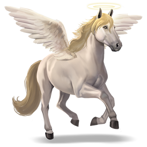 winged riding unicorn demonic angel