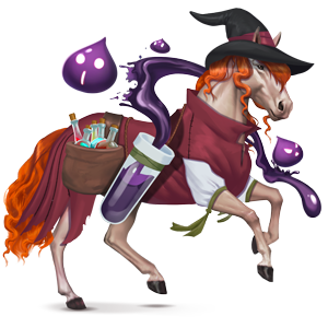riding horse alchemist witch