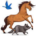riding horse mouse gray