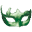 the green carnival mask