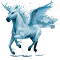winged unicorn pony  water element