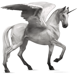 winged riding unicorn mouse gray