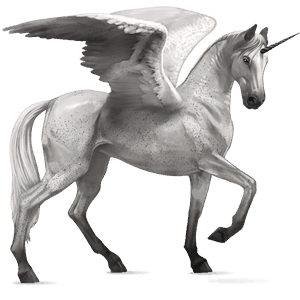 winged riding unicorn arabian horse flaxen chestnut 