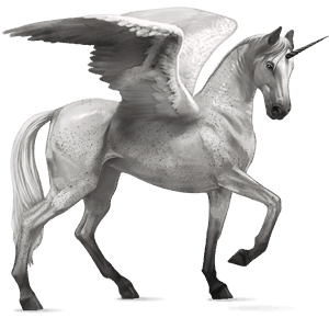 winged riding unicorn palomino