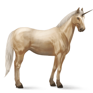 riding unicorn palomino