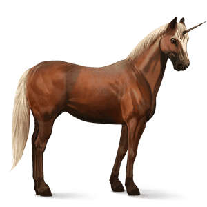 riding unicorn quarter horse flaxen chestnut 