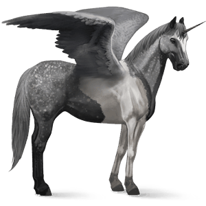 winged riding unicorn mouse gray