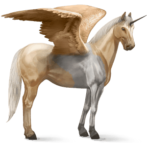 winged riding unicorn paint horse palomino tobiano