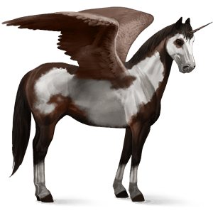 winged riding unicorn mouse gray tobiano