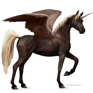 winged riding unicorn arabian horse fleabitten gray