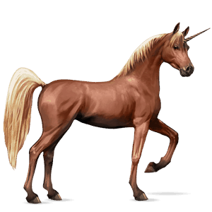 riding unicorn russian don horse flaxen chestnut 