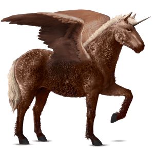 winged riding unicorn arabian horse bay