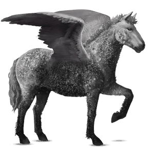 riding pegasus purebred spanish horse dapple gray