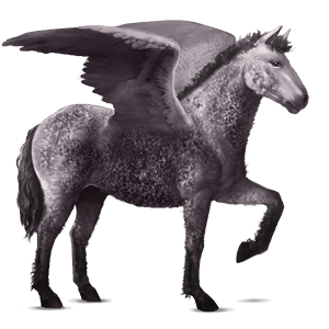 riding pegasus curly mouse gray
