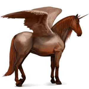 winged riding unicorn mangalarga marchador strawberry roan