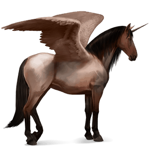 winged riding unicorn lusitano cherry bay