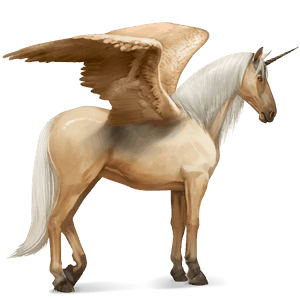 winged riding unicorn holsteiner cherry bay