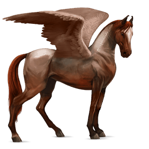 riding pegasus thoroughbred chestnut
