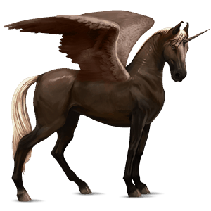 winged riding unicorn marwari palomino