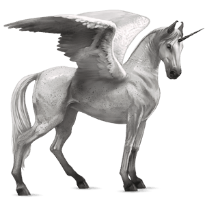 winged riding unicorn dark bay