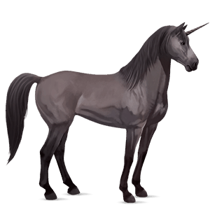 riding unicorn dapple gray