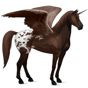 winged riding unicorn dun