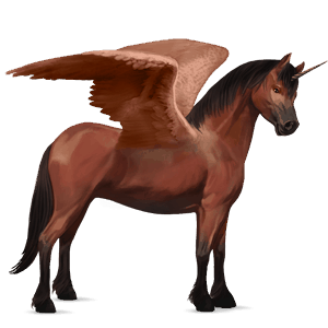 winged unicorn pony  black tobiano