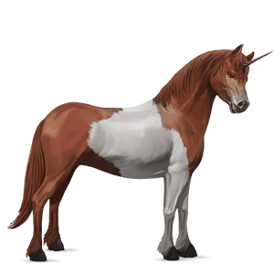 unicorn pony shetland chestnut tobiano