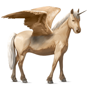 winged unicorn pony  palomino