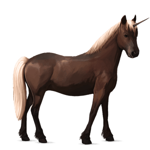 unicorn pony flaxen liver chestnut 