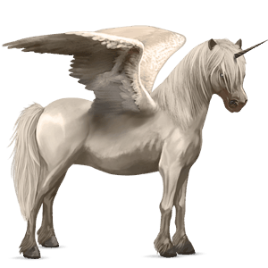 winged unicorn pony  kerry bog dapple gray