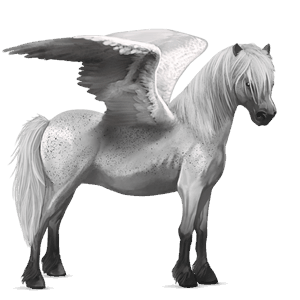pegasus pony light gray