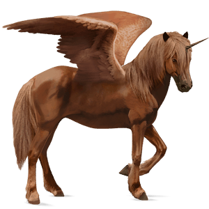winged riding unicorn standardbred black