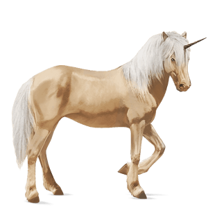 riding unicorn brumby palomino