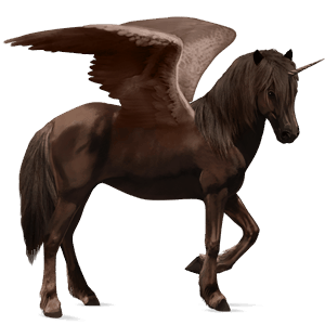 winged riding unicorn finnish liver chestnut