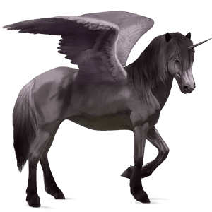 winged riding unicorn arabian horse dun