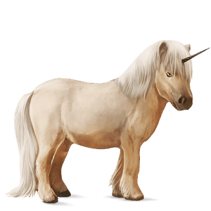 unicorn pony shetland cremello