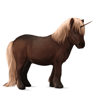 unicorn pony shetland flaxen liver chestnut 