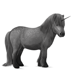 unicorn pony dapple gray