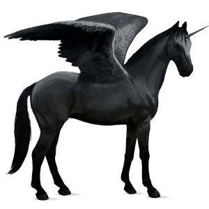 winged riding unicorn trakehner flaxen chestnut 