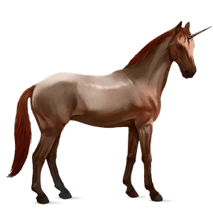 riding unicorn hanoverian liver chestnut
