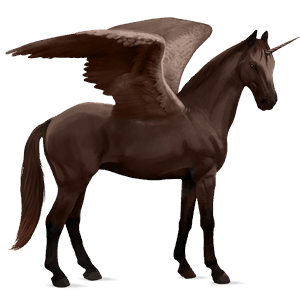 winged riding unicorn hanoverian liver chestnut