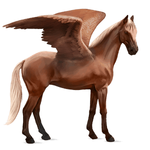 riding pegasus mustang flaxen chestnut 