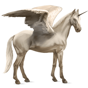 winged riding unicorn russian don horse chestnut
