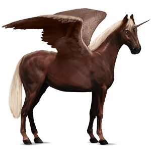 winged riding unicorn kwpn liver chestnut