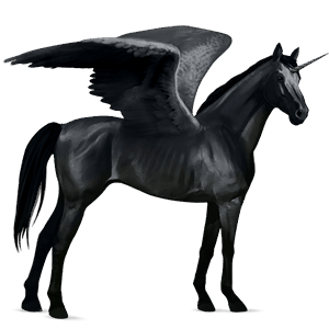 winged riding unicorn arabian horse chestnut