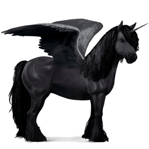 winged riding unicorn black blanket 
