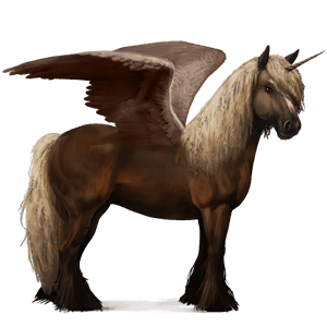 winged riding unicorn fleabitten gray