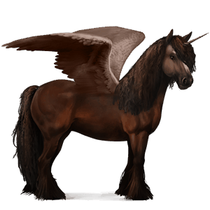 winged riding unicorn light gray